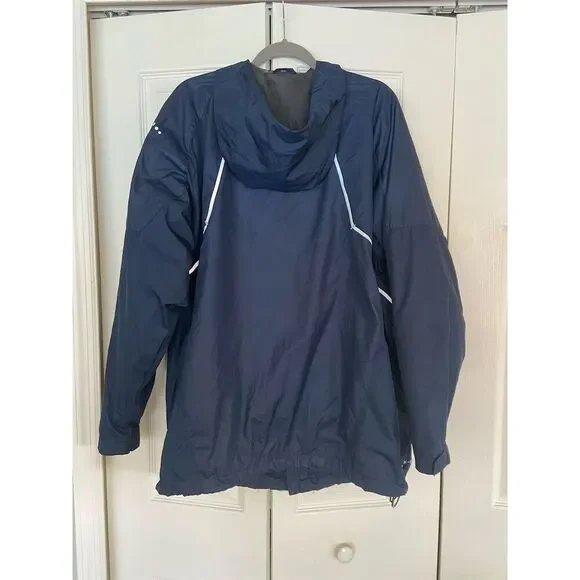 Nike Men's Blue Hooded Windbreaker Jacket Standard Size L Lightweight Running - Picture 4 of 4